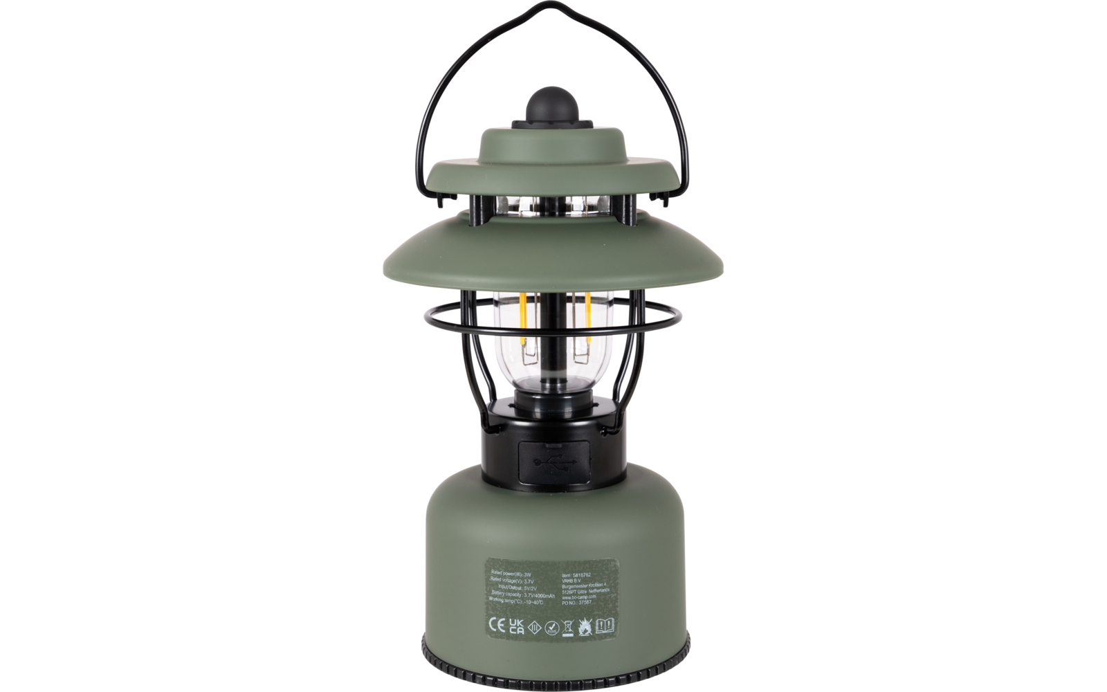 Product afbeelding Bo-Camp Lucerne Akku-Tischlaterne dimmbar gr&uuml;n 160 lm 1