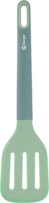 Berger Pfannenwender geschlitzt aus Silikon/Kunststoff grün