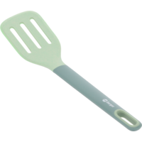 Berger Pfannenwender geschlitzt aus Silikon/Kunststoff grün