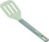 Berger Pfannenwender geschlitzt aus Silikon/Kunststoff gr&uuml;n