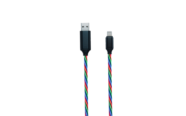câble USB 2GO Tricolore LED 100 cm Apple 8pin