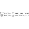 Pictogrammes d'ustensiles de cuisine avec libellés : 'Ø 22 cm 5,2 l', 'Ø 22 cm', 'Ø 20 cm', 'Ø 18 cm 2,2 l', 'Ø 22 cm', 'Ø 22 / 20 / 18 cm' et deux petits pictogrammes d'ustensiles chacun libellés '1x'