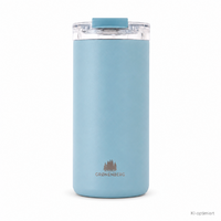 Tasse isotherme Groenenberg en acier inoxydable recycl&eacute;, anti-fuites, couleur &laquo; sky &raquo;, 440 ml