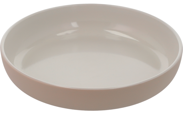 Rundes weißes Teller auf weißem Hintergrund