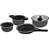 Beaver Brand Set de casseroles Artepetra 8 pi&egrave;ces avec une po&ecirc;le et trois casseroles