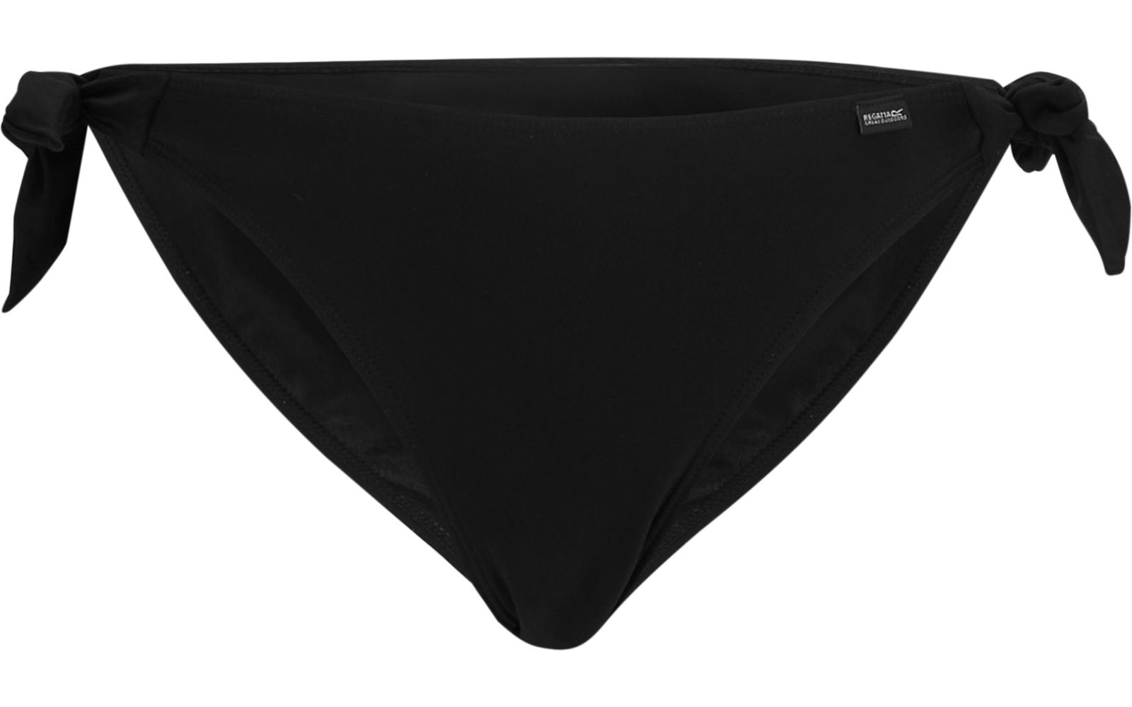 Schwarzer Bikini-Slip mit seitlichen Knoten