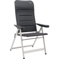 Crespo AL/237 M Deluxe Chaise pliante r&eacute;glable en 7 positions gris fonc&eacute;