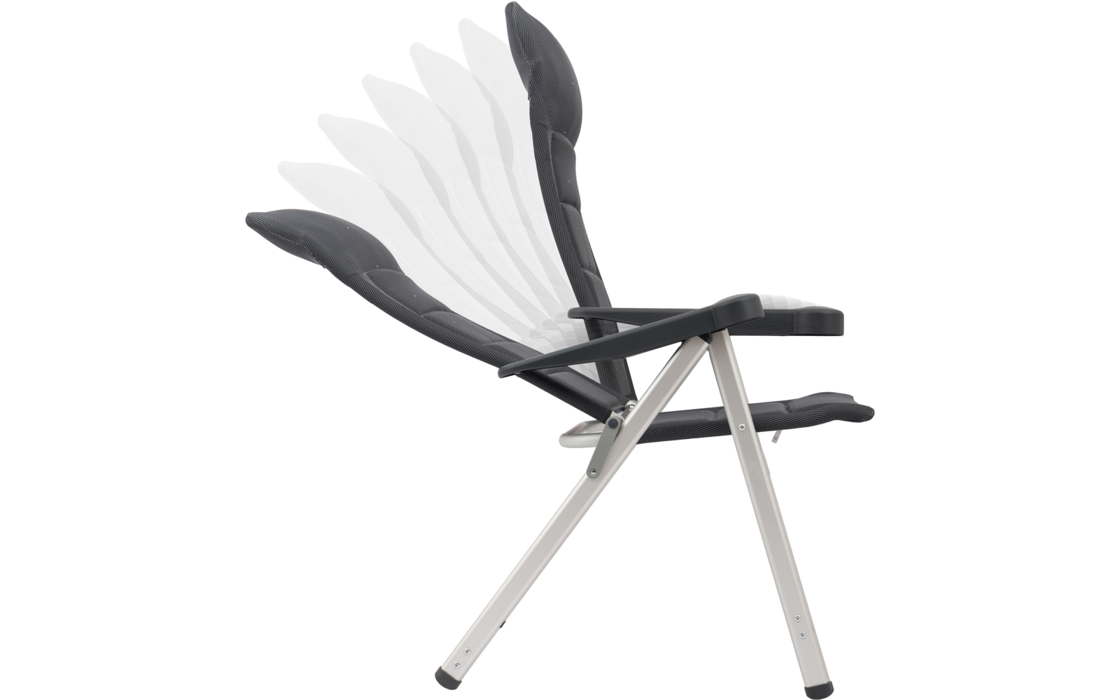 Produktbild Crespo AL/237 M Deluxe Klappstuhl 7-fach verstellbar dunkelgrau 1