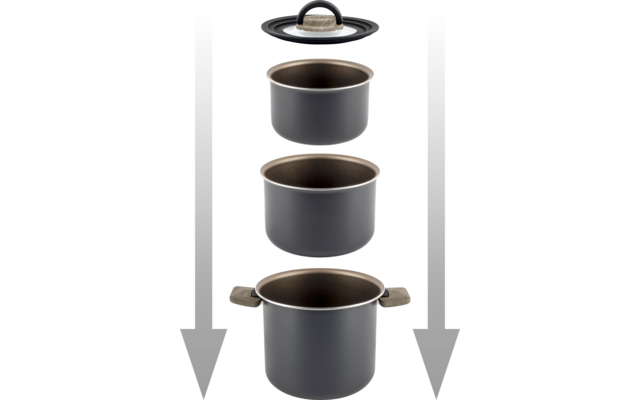Produktbild Brunner Torralta Spacemaster Kochtopfset Aluminium stapelbar 1