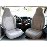 Ideatermica Venus Sitzbezug mit integrierter Kopfst&uuml;tze 2 St&uuml;ck grau