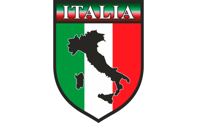 Contactor country emblem Italy sticker for vehicles 87 x 64 x 0.1 mm