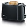 Schwarzer SEVERIN-Toaster mit zwei braunen Brotscheiben in den Schlitzen