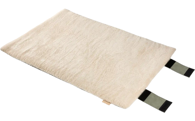 Hellbeige Stofftasche mit zwei schwarzen Schlaufen