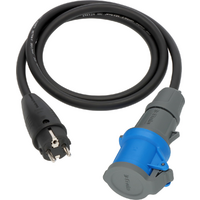 Brennenstuhl Adaptateur c&acirc;ble 1,5 m noir prise Schuko / prise CEE femelle
