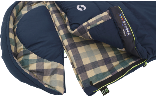 Outwell Camper Lux Sac de couchage de couverture 235 cm Fermeture éclair à droite