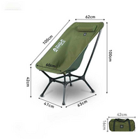 Foldable Lounge/Camping Chair Green BusBoxx Defthike
