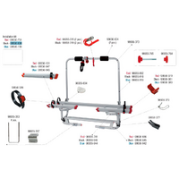 Kit de montaje Fiamma adecuado para Carry Bike Caravan XL A Pro 200 - color negro Pieza de recambio Fiamma n&uacute;mero 98656-838