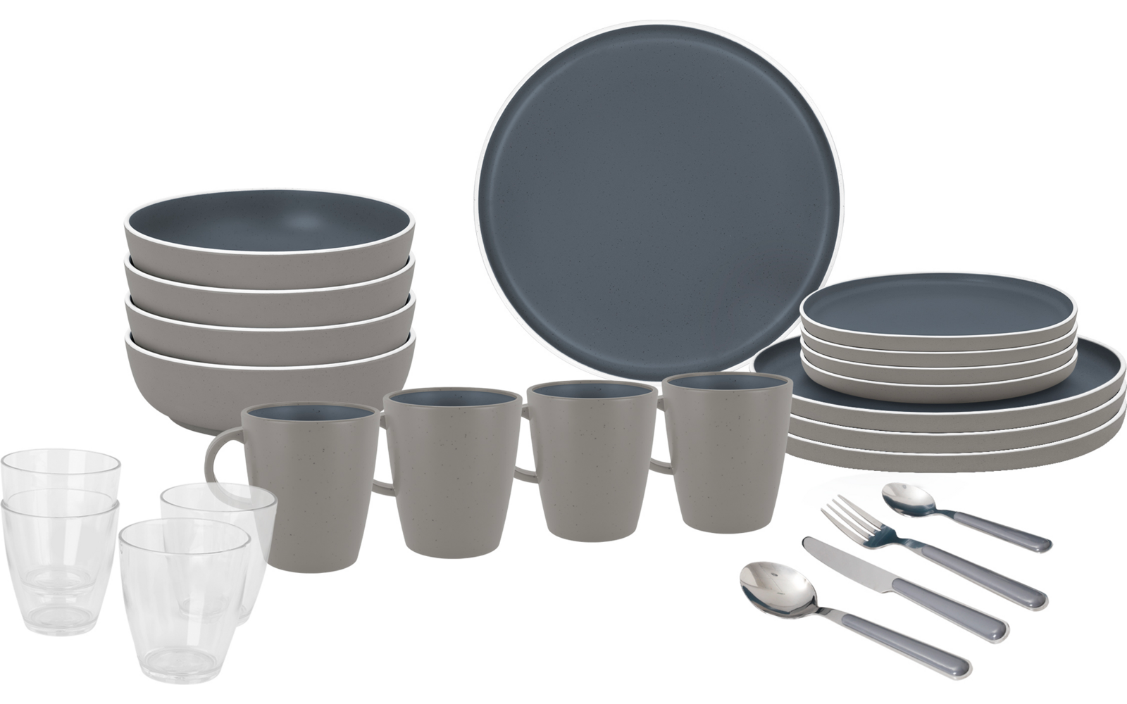 Image du produit Brunner All Inclusive Trilogy Melamin Geschirrset Antirutsch, BPA-frei und bruchunempfindlich 36-teilig 1