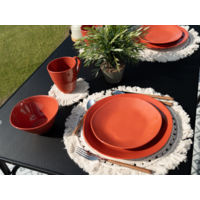 Berger Sevilla RPET tableware set 16 pcs. terracotta
