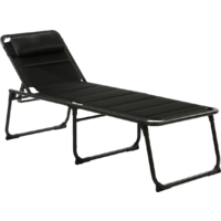 Travellife Barletta Liege Klappbar mit dem abnehmbaren Kopfkissen Black