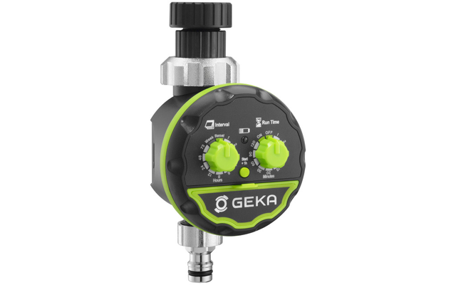 Ordenador de riego GEKA, electrónico, 1 salida, adaptador de grifo G3/4+G1
