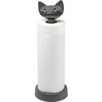 Koziol Miaou keukenrolhouder 26 cm natuur as grijs