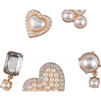 Crocs Jibbitz Pearly Hearts 5er Pack