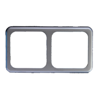 Cadre double Softline brillant mat structure vieil argent System 10.000 Inprojal