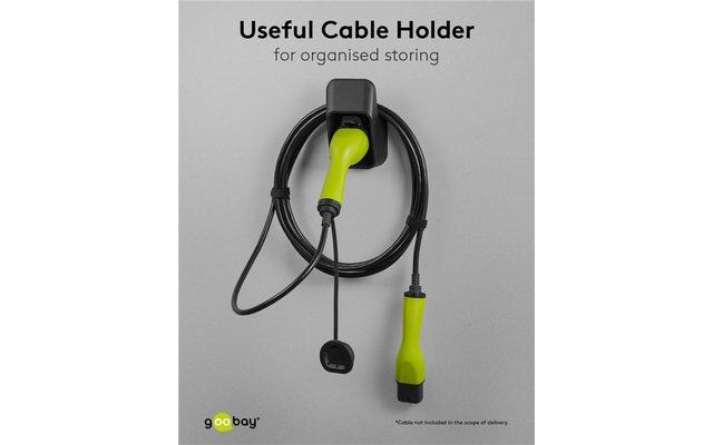 Product afbeelding Goobay Wandhalterung mit Kabelablage f&uuml;r Typ-2-Ladekabel Elektrofahrzeug 1