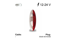 Clearance light red/white 12 to 24 V