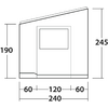 Small product image Outwell Sideroads awning room extension tent for vehicles 240-260 cm 1