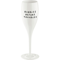 Koziol Cheers No. 1 Bubbles Before Troubles Sektglas aus Thermoplastik 100 ml