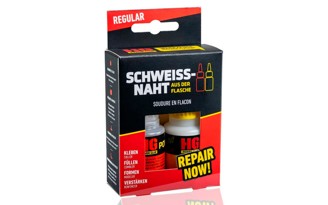 Produktbild HGPower Glue Schwei&szlig;naht aus der Flasche Klebstoff Reparaturset 2-teilig 1