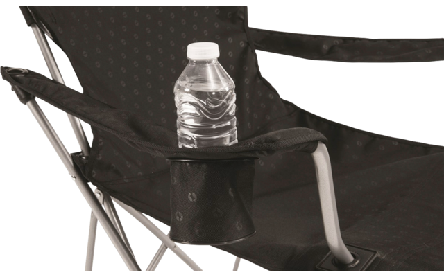 Outwell catamarca lounger zwart vouwstoel met beensteun 89 x 61 x 116 cm