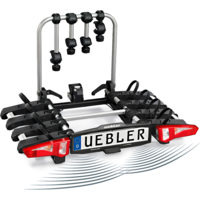 Uebler i41 S-DC trekhaakfietsendrager voor 4 fietsen, opvouwbaar en 90&deg; kantelbaar