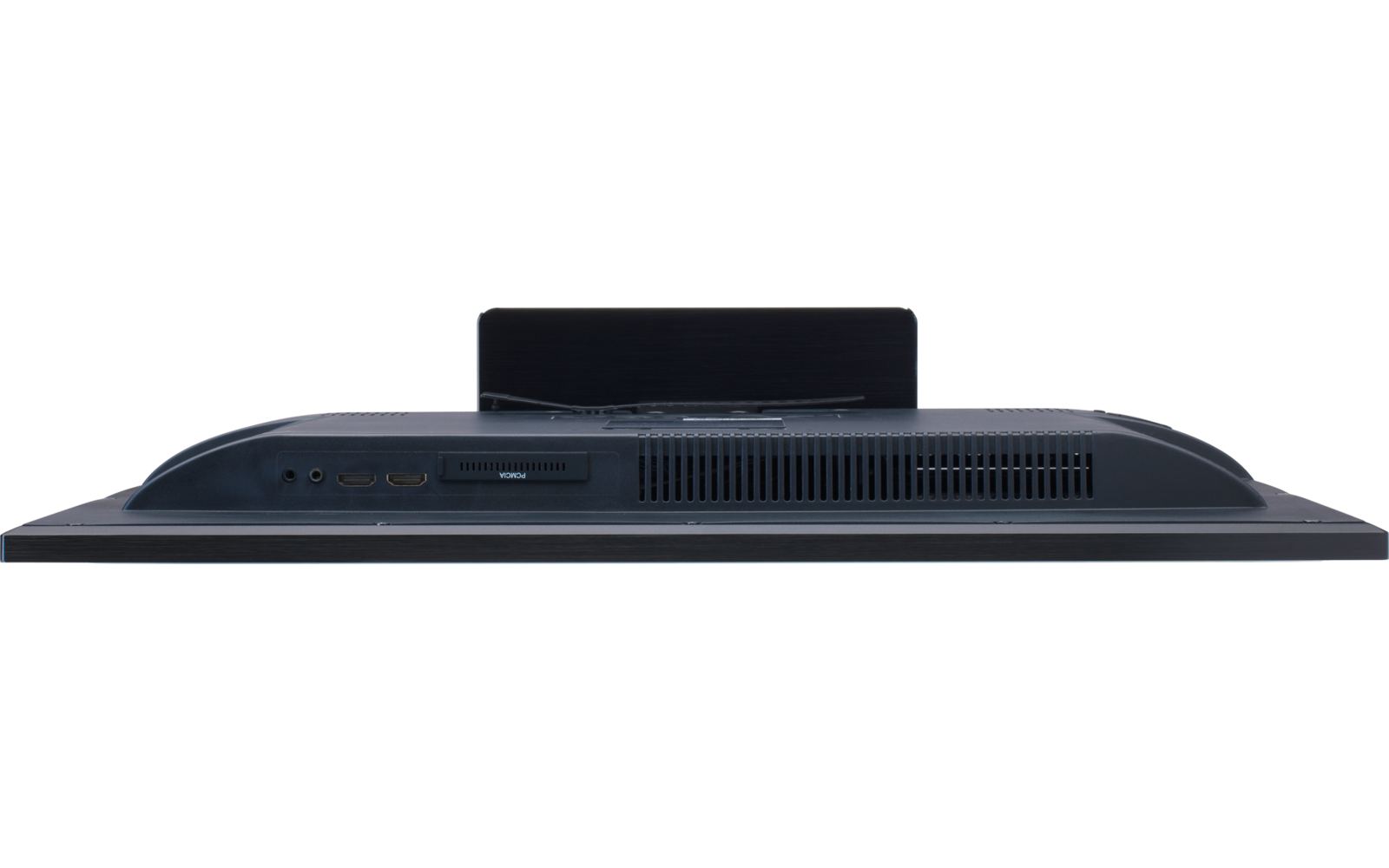 Dunkle elektronische Waage auf weißem Hintergrund