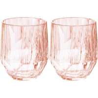 Koziol Superglass CLUB Nr. 24 Set van 2 300 ml transparent rose quartz