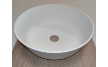 183655 663204 - Castagnari Aufsatzwaschbecken rund 30 cm weiß matt aus Ocritech