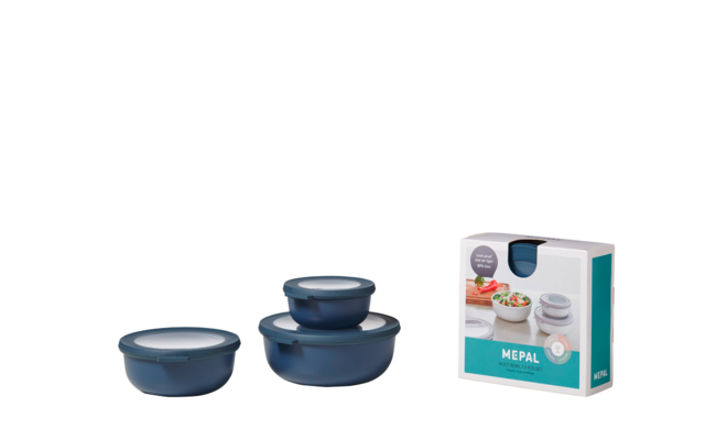 Mepal Cirqula multi bowl set rond 3 stuks 350 / 750 / 1250 ml nordic denim
