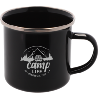 Camplife Emaille Becher 350 ml schwarz