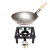 Juego de cocina de taburete All Grill pequeño con wok de acero de 30 cm y fusible de encendido