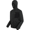 Schwarze Kapuzenjacke mit Reißverschluss und Brusttasche