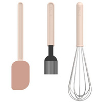 Mepal Chef It Backset 3 pi&egrave;ces en polypropyl&egrave;ne avec spatule, pinceau &agrave; p&acirc;tisserie et fouet grand chalk