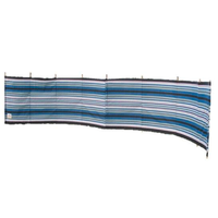 Blue Diamond gestreifter Windschutz 7,3 x 1,22 Meter blau rot