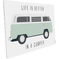 mySpotti Pop spatwand voor de keuken 59 x 42 cm Better Camper motief