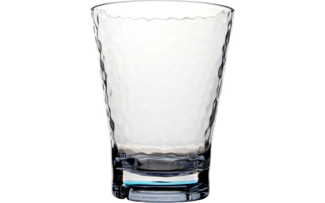 Verre transparent vide avec motif ondulé