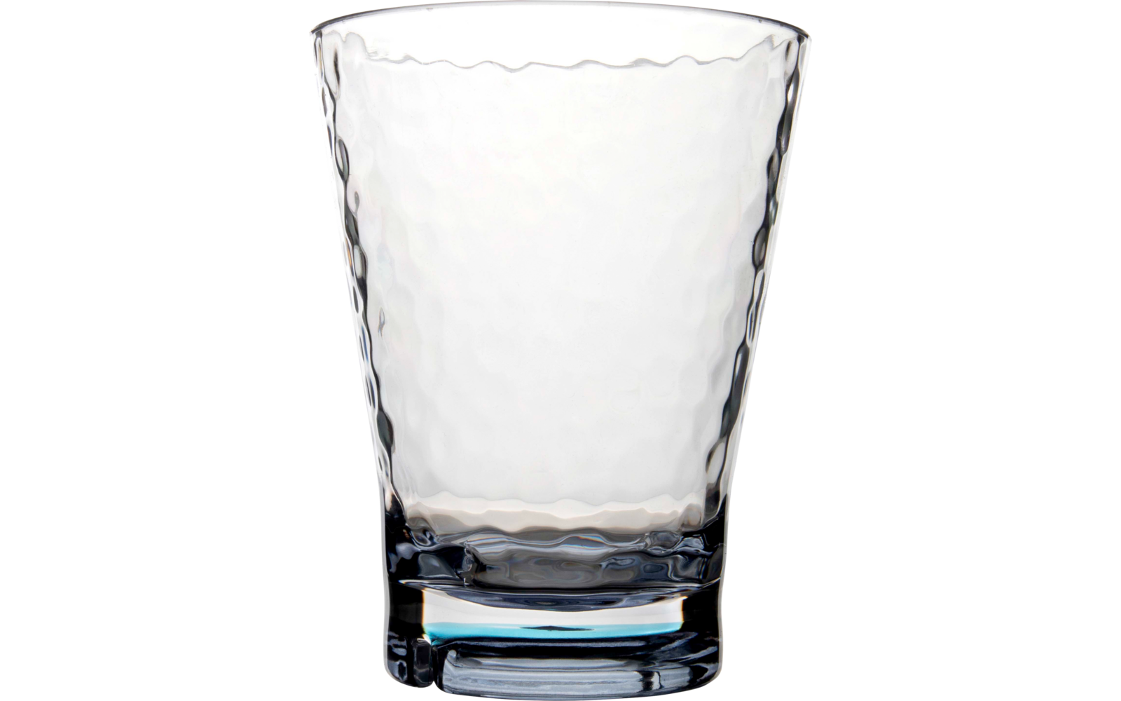 Verre transparent vide avec motif ondulé