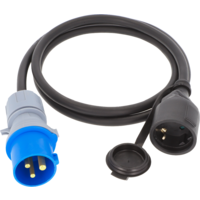 Berger Adapterleitung CEE-Stecker 3-polig und Schutzkontakt Kupplung 1,5 m