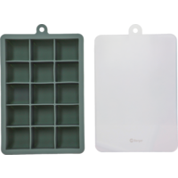 Berger Eisw&uuml;rfelform mit Deckel gr&uuml;n