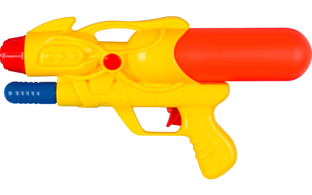 Gelbe und orangefarbene Wasserpistole
